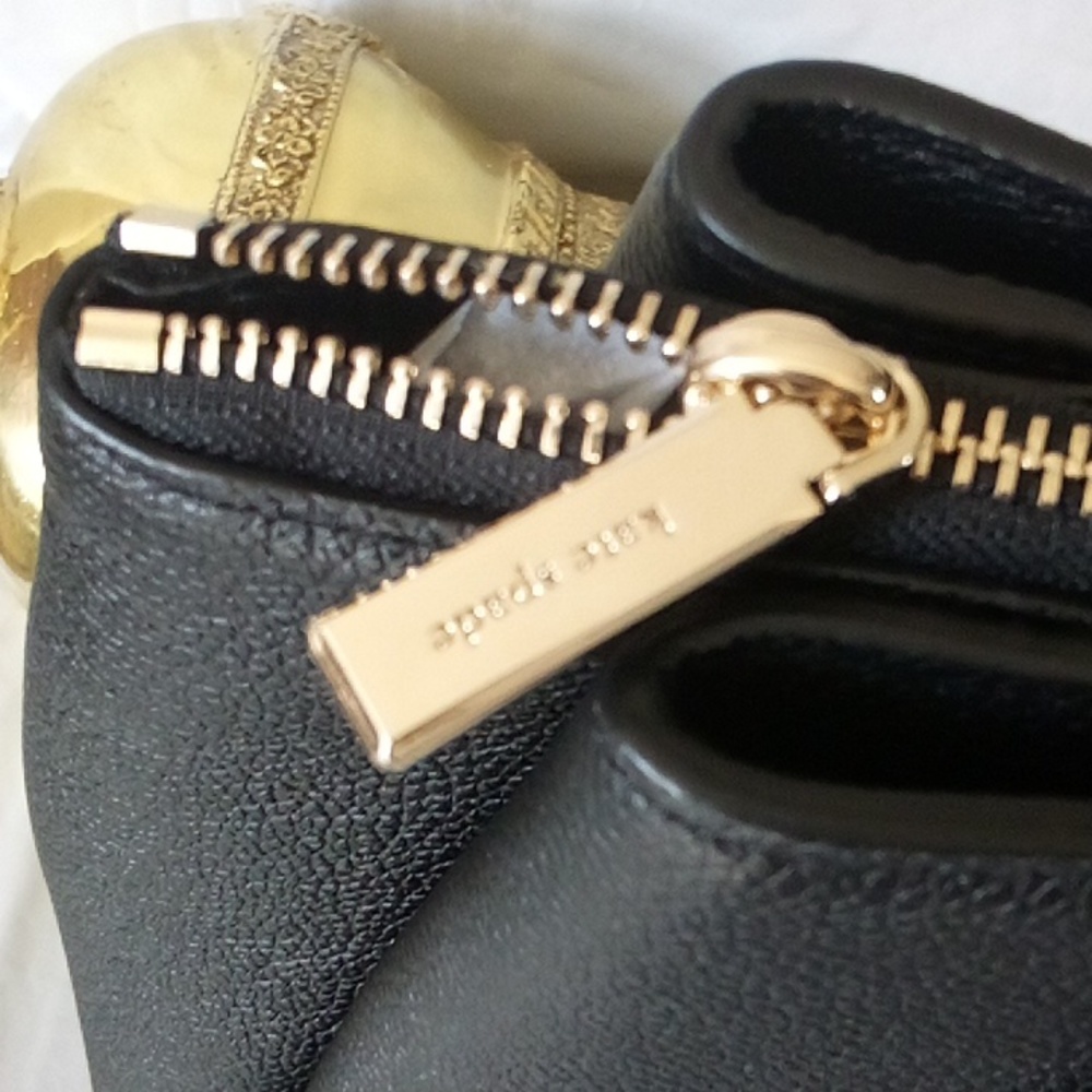 Kate Spade large 3 compartment bag in black pen led leather tote NWT - Picture 5 of 9